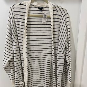 NWT TORRID Striped Lightweight Knit Tunic Cardigan